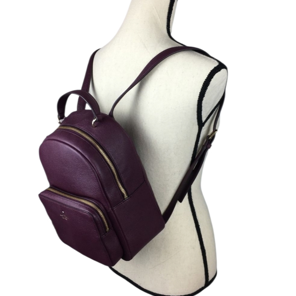 Kate Spade Plum Leather Backpack - Picture 2 of 3
